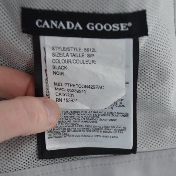 Canada Goose Pacifica Rain Jacket Black Women's S Waterproof Lightweight Hooded - Picture 8 of 9
